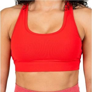 NWOT Thick Athletics Red Interlock Twist Sports Bra Size XL